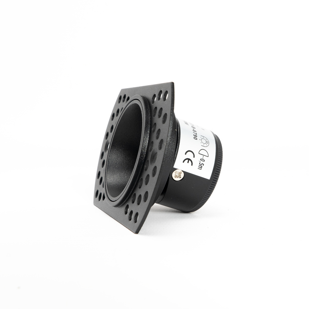 PURPL Inbouw Armatuur - GU10 - MR11 - Trimless - Ø90mm x 41,5mm - IP20 - Incl. GU10 fitting - Zwart Aluminium, foto 5 van 6