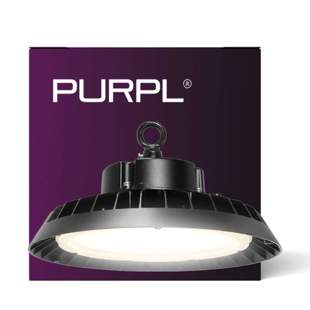 PURPL LED High Bay - 300W - 45.000 lm - 150 lm/W - 4000K Helder Wit - 110° - IP65 - IK10 - Dimbaar - G7 - Flikkervrij