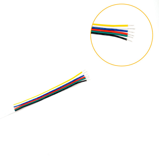 COB Led Strip - 5m - 840 LED's p/m - 24V - RGB+CCT (2700K-6500K) - IP65 stof- en waterdicht