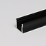 PURPL LED Strip Profiel Opbouw - 1,5 m - 17,5x15 mm - Zwart Aluminium - Opaal afdekkap - IP20 - Incl. montagemateriaal