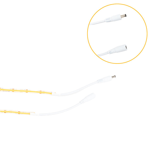 PURPL COB Led Strip - 5m - 512 LED's p/m- 24V - 2700k Warm Wit - IP65 stof- en waterdicht