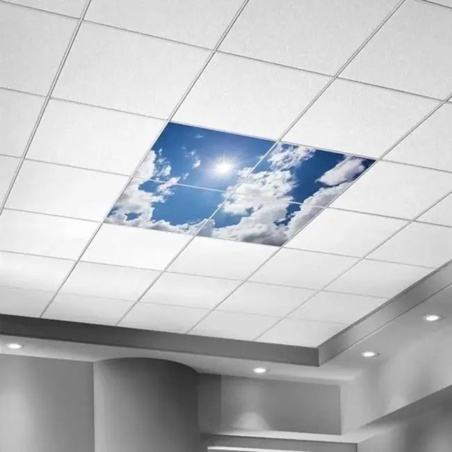 PURPL Fotoplafond Wolken - Acrylplaat - IMG3 - Voor 60x60 systeemplafonds