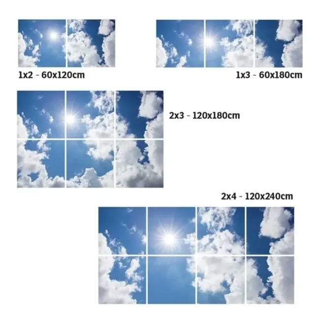 PURPL Fotoplafond Wolken - Acrylplaat - IMG3 - Voor 60x60 systeemplafonds