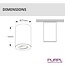 PURPL LED opbouwspot - Ø71 mm - GU10 fitting - IP54 - Kantelbaar - Rond - Wit