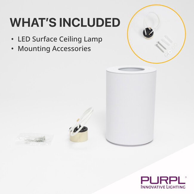 PURPL LED opbouwspot - Ø71 mm - GU10 fitting - IP54 - Kantelbaar - Rond - Wit