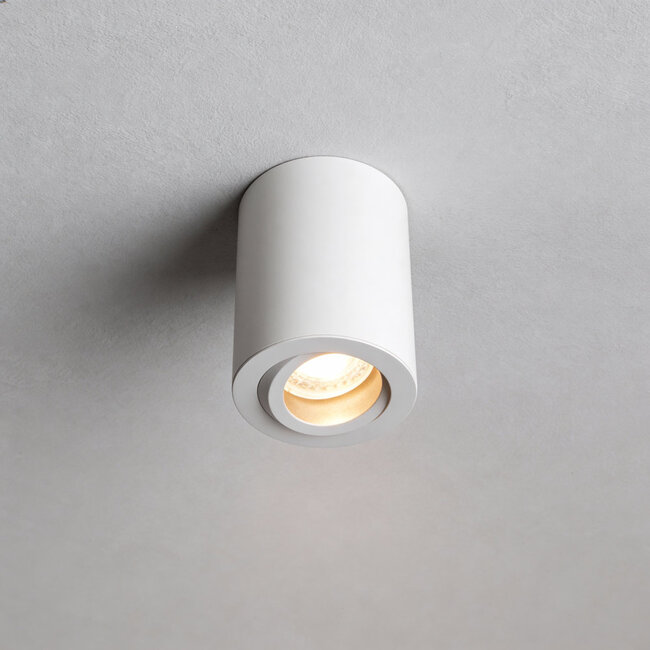PURPL LED opbouwspot - Ø71 mm - GU10 fitting - IP54 - Kantelbaar - Rond - Wit