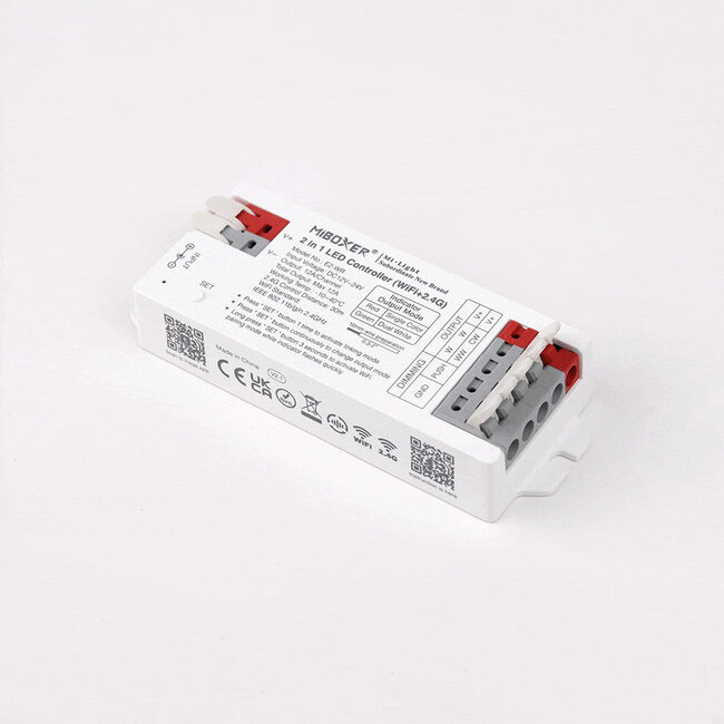 Miboxer LED Controller - 2-in-1 - WiFi + 2.4GHz - Single White & CCT - E2-WR