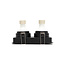 PURPL Dubbele inbouwspot GU10 Armatuur - GU10 fitting - 166x88x46 mm - Kantelbaar - Metaal - IP20 - Zwart