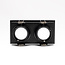 Dubbele inbouwspot GU10 Armatuur - GU10 fitting - 166x88x46 mm - Kantelbaar - Metaal - IP20 - Zwart