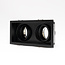 Dubbele inbouwspot GU10 Armatuur - GU10 fitting - 166x88x46 mm - Kantelbaar - Metaal - IP20 - Zwart