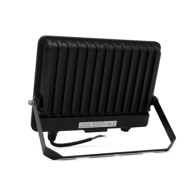 LED Breedstraler - 100W - 10500 lm - 4000K Helder Wit - IP65 - IK06 - DOB - Zwart