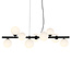 PURPL Scala Balls Design Hanglamp - 9-Lichts - Opaalglas - G9 fittings - Rechthoekige Plafondplaat