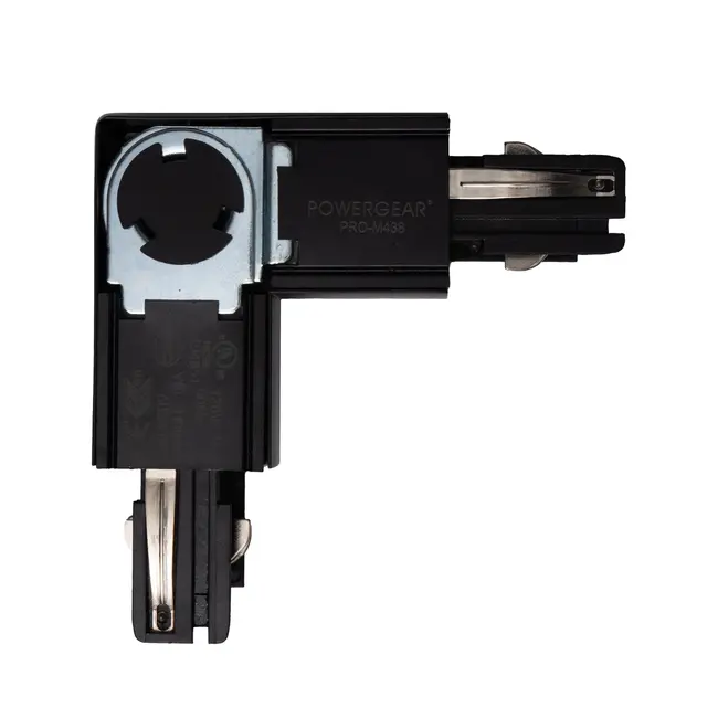 Powergear 3-fase Rail  L  connector | Zwart | PRO-M438