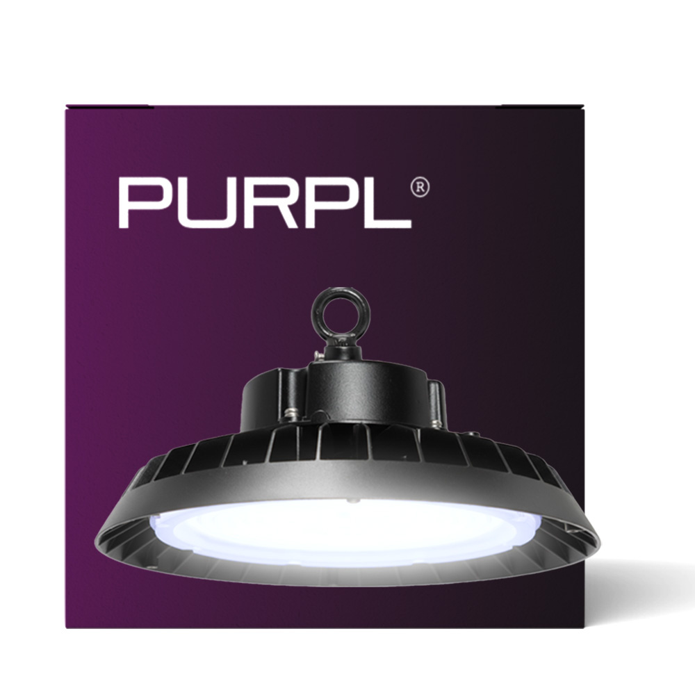 PURPL LED High Bay - 200W - 30.000 lm - 150 lm/W - 6000K Koud Wit - 110° - IP65 - IK10 - Dimbaar - G7 - Flikkervrij