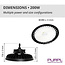 PURPL LED High Bay - 200W - 30.000 lm - 150 lm/W - 6000K Koud Wit - 110° - IP65 - IK10 - Dimbaar - G7 - Flikkervrij