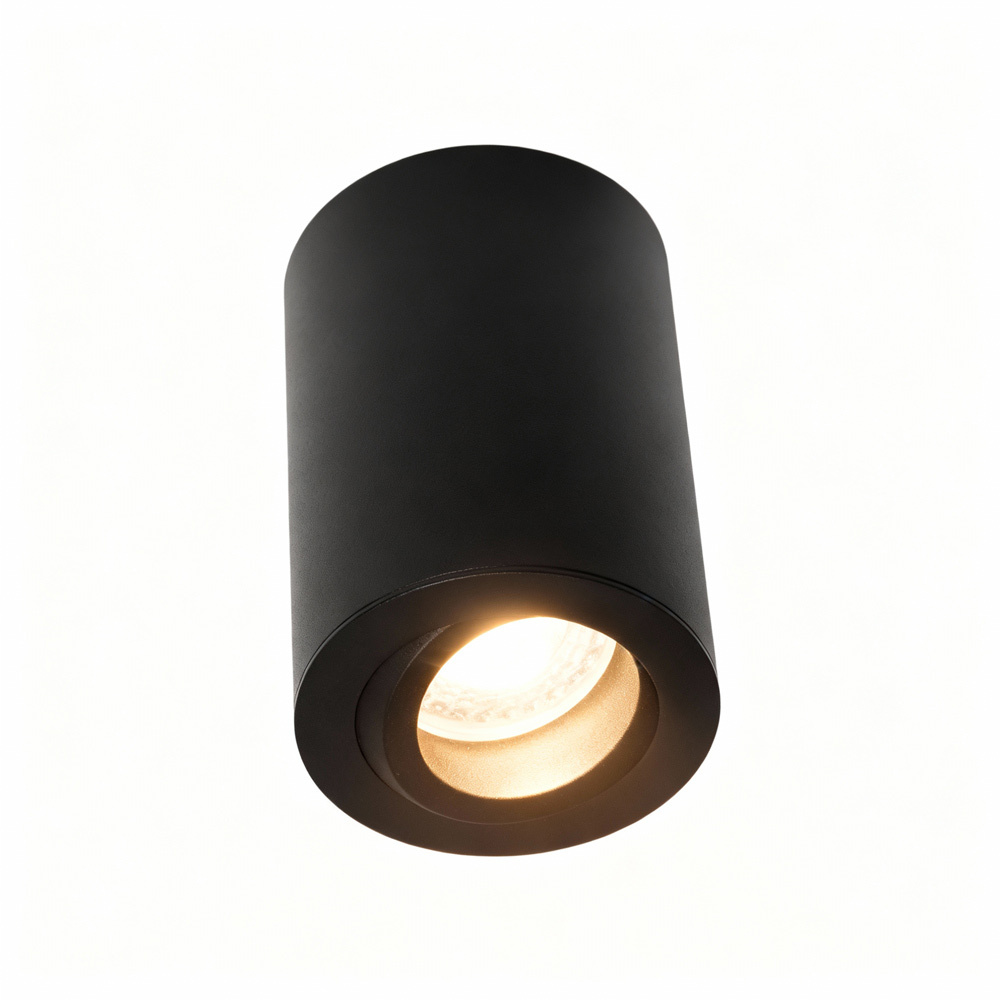 PURPL LED opbouwspot - Ø71 mm - GU10 fitting - IP54 - Kantelbaar - Rond - Zwart