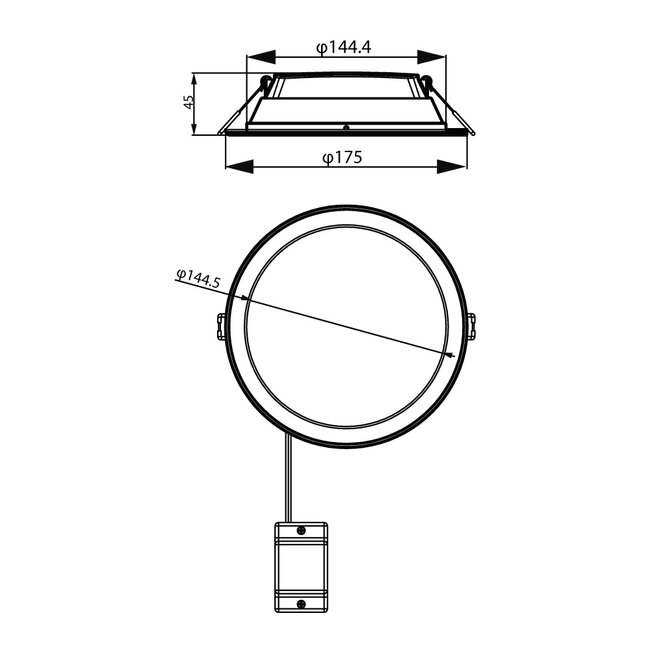 Philips LED SlimDownlight - ø175mm - Rond - 12W - 4000K Helder wit - IP20 - Inbouw - Wit - DN065B G4