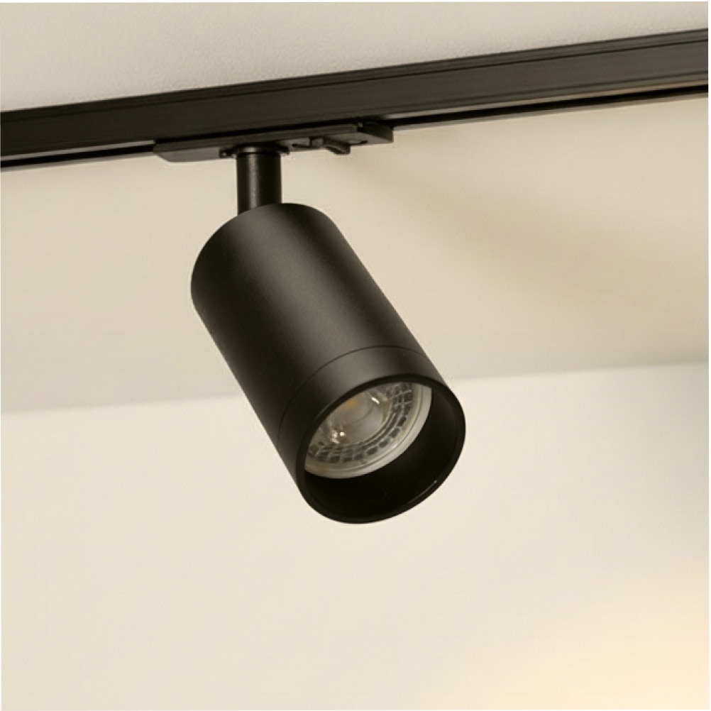 PURPL LED railspot - GU10 armatuur - Ø54x100mm - 1-fase - Zwart, foto 2 van 6