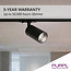 PURPL LED railspot - GU10 armatuur - Ø54x100mm - 1-fase - Zwart