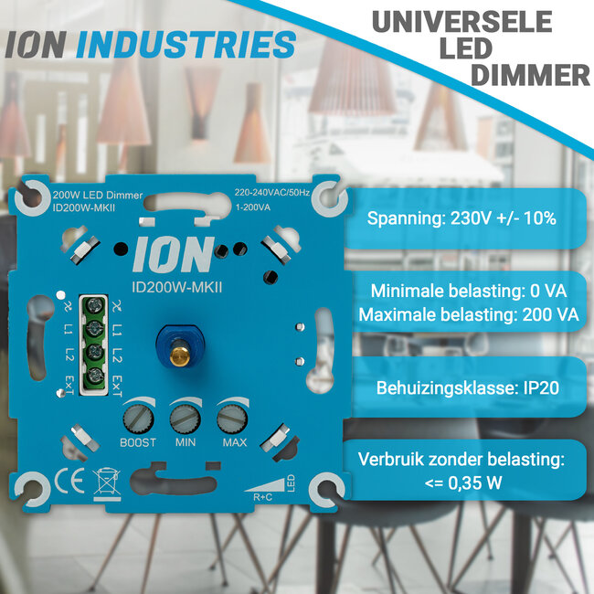ION INDUSTRIES LED Dimmer Inbouw | 0.3-200 Watt