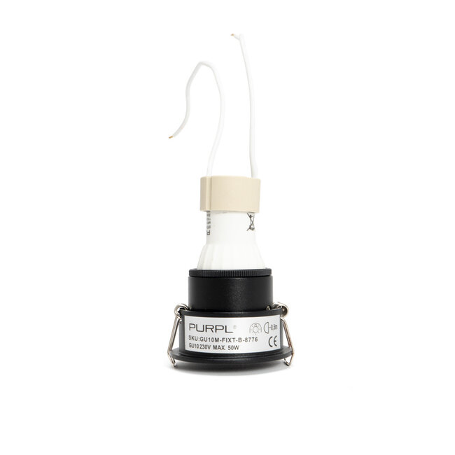PURPL Inbouw Armatuur - GU10 - MR11 - Ø55mm x 41,5mm - IP20 - Incl. GU10 fitting - Zwart Aluminium