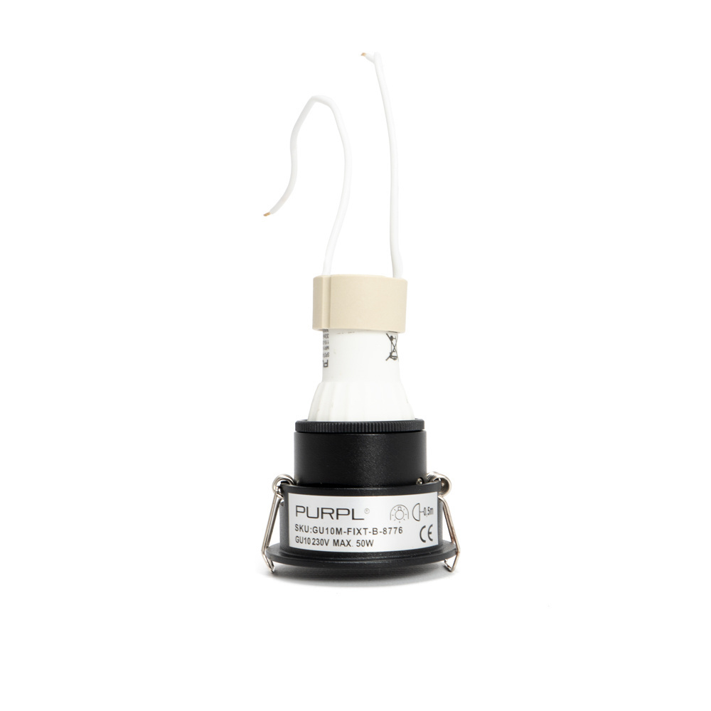 PURPL Inbouw Armatuur - GU10 - MR11 - Ø55mm x 41,5mm - IP20 - Incl. GU10 fitting - Zwart Aluminium, foto 4 van 6