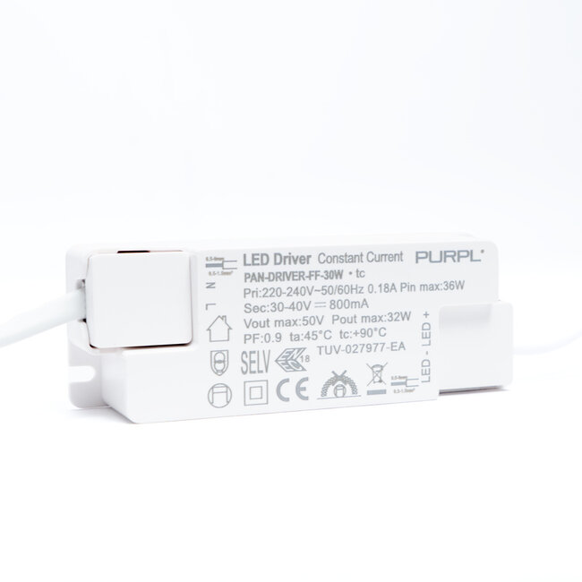 PURPL LED Driver - 30W - 30-40V - 750mA - Flikkervrij