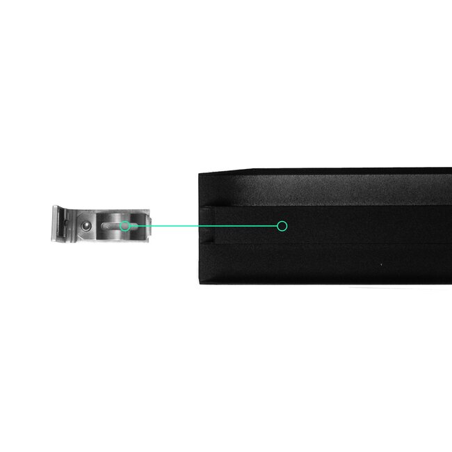 Opbouwframe LED Paneel - 30x60 - Zwart - Easy Click & Connect