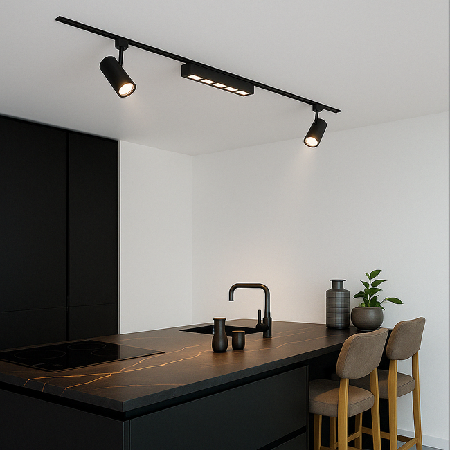 Smart Magnetische LED bar - 12W - CCT (2700K-6500K) - Zigbee 3.0 - Dimbaar - 839 lm - CRI>90 - Zwart - Geschikt voor Superslim 48V Railverlichting