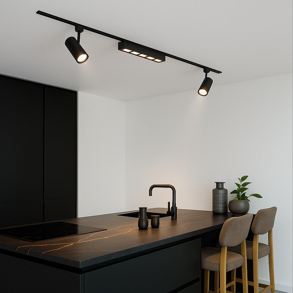PURPL Smart Magnetische LED bar - 12W - CCT (2700K-6500K) - Zigbee 3.0 - Dimbaar - 839 lm - CRI>90 - Zwart - Geschikt voor Superslim 48V Railverlichting, foto 2 van 5