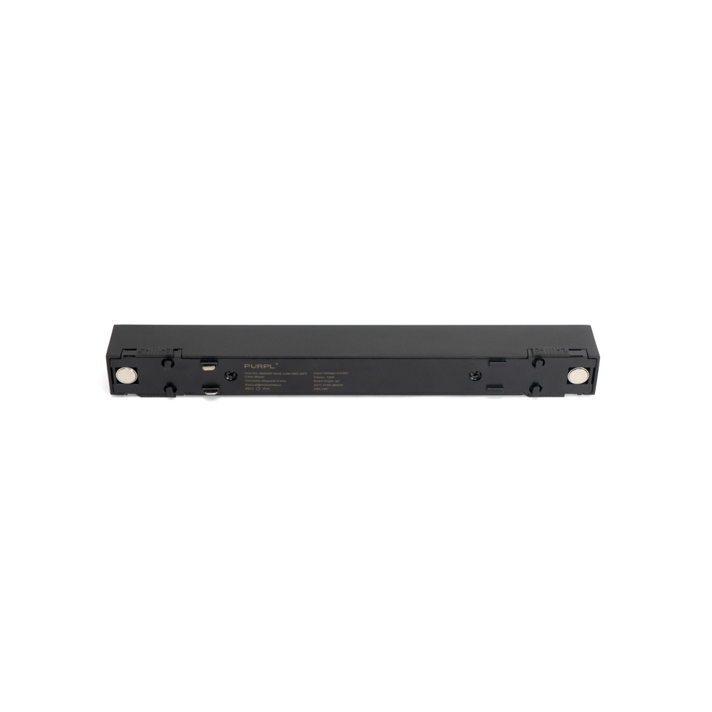 PURPL Smart Magnetische LED bar - 12W - CCT (2700K-6500K) - Zigbee 3.0 - Dimbaar - 839 lm - CRI>90 - Zwart - Geschikt voor Superslim 48V Railverlichting, foto 5 van 5