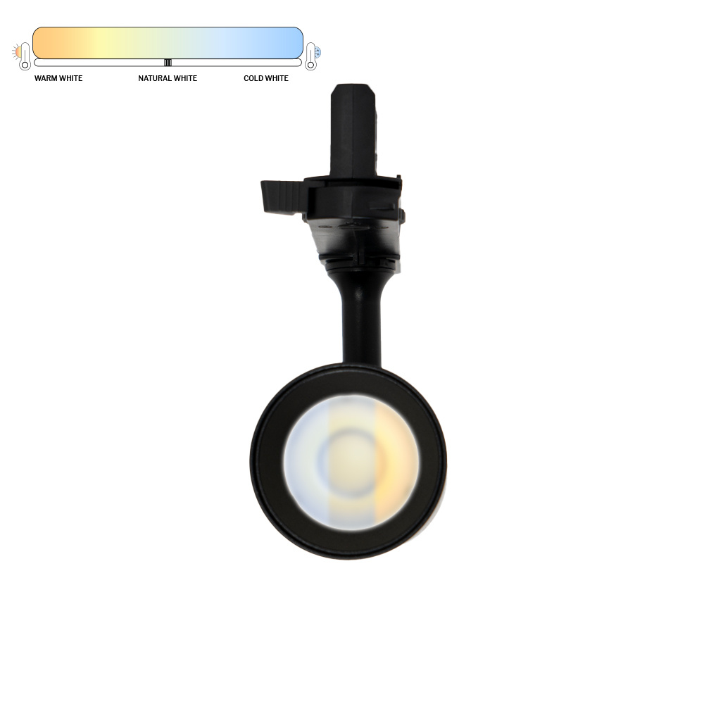 PURPL LED Railspot - 20W - 3CCT (3000K/4000K/6000K) - Ø60x130mm - 3-fase - Zwart, foto 6 van 6