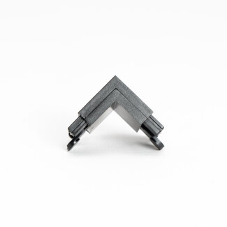 PURPL L-Koppelstuk - 90° Hoekverbinding - Muur naar Muur / Plafond naar Muur - Zwart - Geschikt voor Superslim 48V Railverlichting