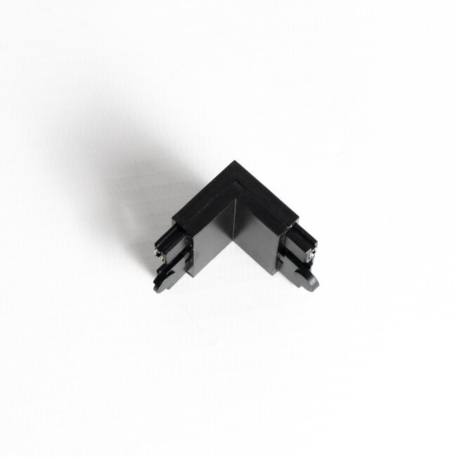 PURPL L-Koppelstuk - 90° Hoekverbinding - Muur naar Muur / Plafond naar Muur - Zwart - Geschikt voor Superslim 48V Railverlichting