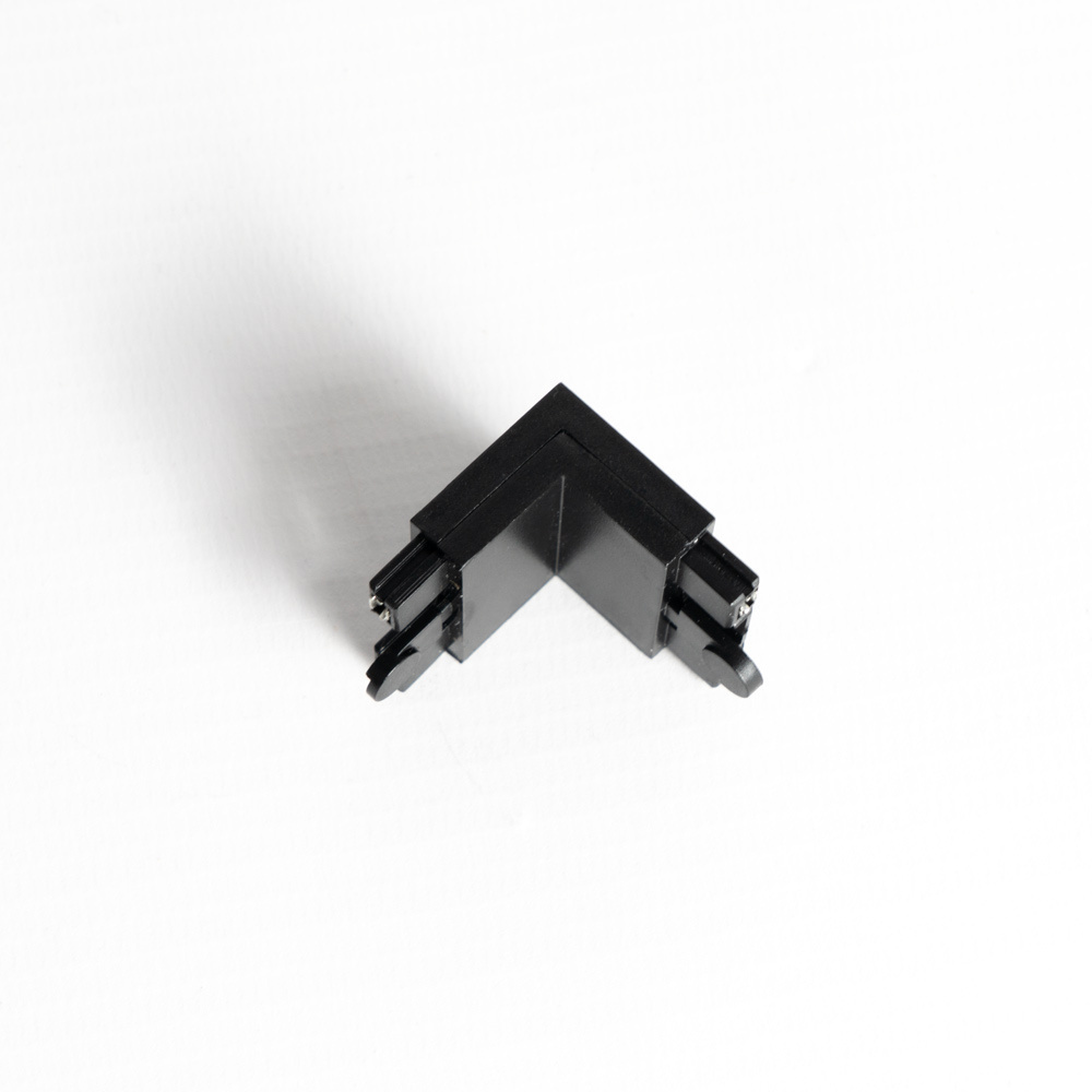 PURPL L-Koppelstuk - 90° Hoekverbinding - Muur naar Muur / Plafond naar Muur - Zwart - Geschikt voor Superslim 48V Railverlichting, foto 2 van 3