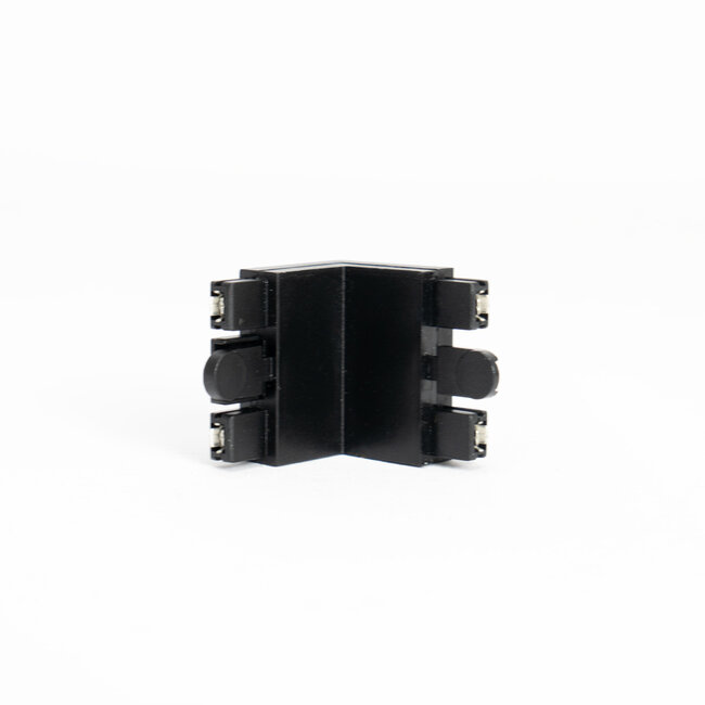 PURPL L-Koppelstuk - 90° Hoekverbinding - Muur naar Muur / Plafond naar Muur - Zwart - Geschikt voor Superslim 48V Railverlichting