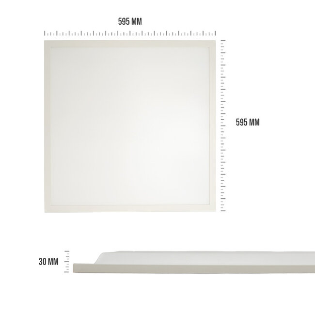 LED Paneel - 60x60 - 4000K Helder wit - 40W - 4000 lm - 100 lm/W - Flikkervrij - Back-lit