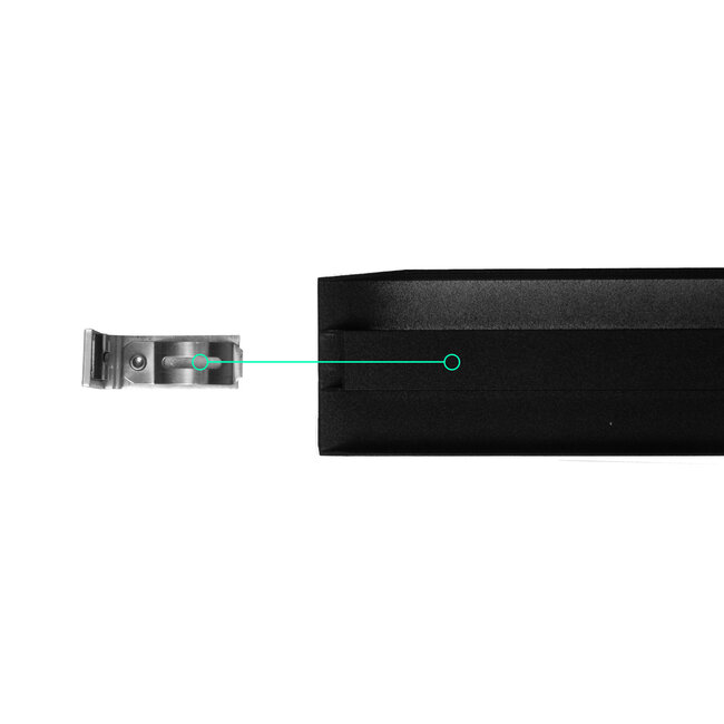 Opbouwframe LED Paneel - 30x30 - Zwart - Easy Click & Connect