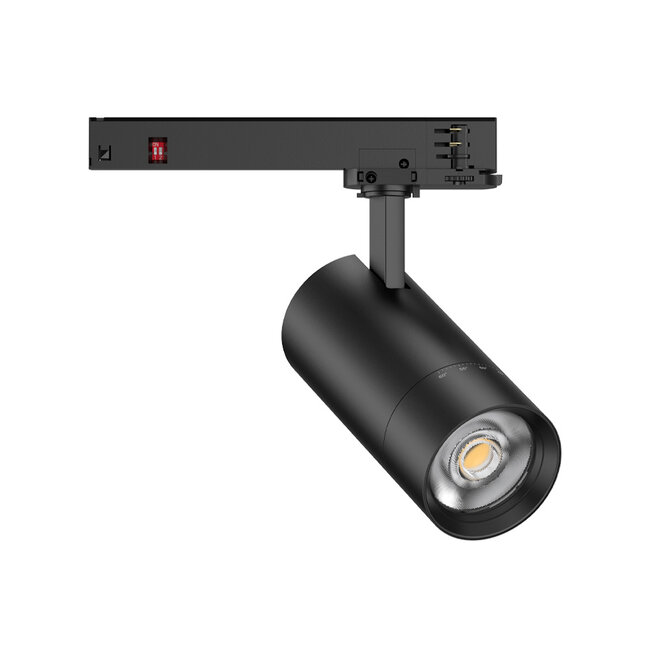PURPL COB LED Railspot - 10W/15/20W - 3CCT (3000K/4000K/5000K) - ø65x147mm - 3-fase - Zwart