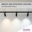 PURPL COB LED Railspot - 10W/15/20W - 3CCT (3000K/4000K/5000K) - ø65x147mm - 3-fase - Zwart