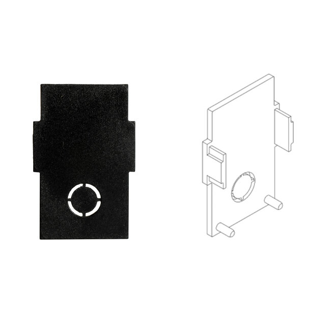 Inbouw eindkap - 48V Track rails - Magnetische verlichting