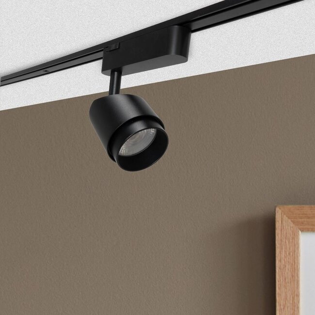 PURPL Smart Magnetische Railspot - 12W - Ø60x95 mm - CCT (2700K-6000K) - Zigbee 3.0 - Dimbaar - 702 lm - CRI>90 - Zwart - Geschikt voor Superslim 48V Railverlichting