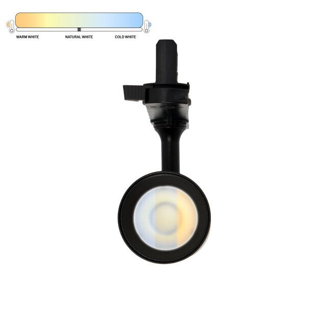PURPL LED Railspot - 30W - 3CCT (3000K/4000K/6000K) - ø75x151mm - 3-fase - Zwart