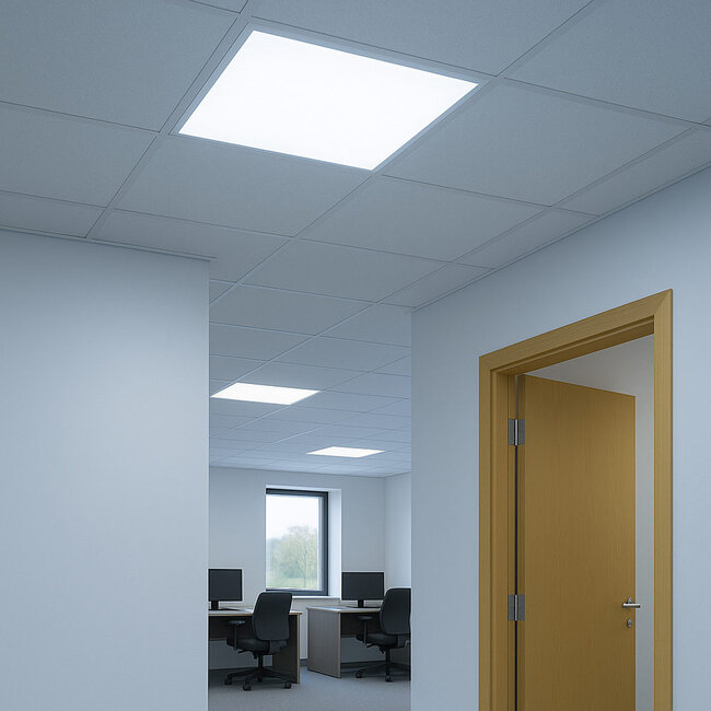 PURPL LED Paneel - 62x62 - 6000K Koud wit - 30W - 3950 lm - 130 lm/W - UGR<22 - IP40 - Flikkervrij - Edge-lit