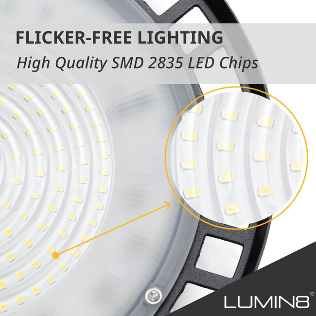 LED High Bay - 100W - 10.000 lm - 100 lm/W - 6000K Koud wit - 110° - IP65 - IK07 - Flikkervrij