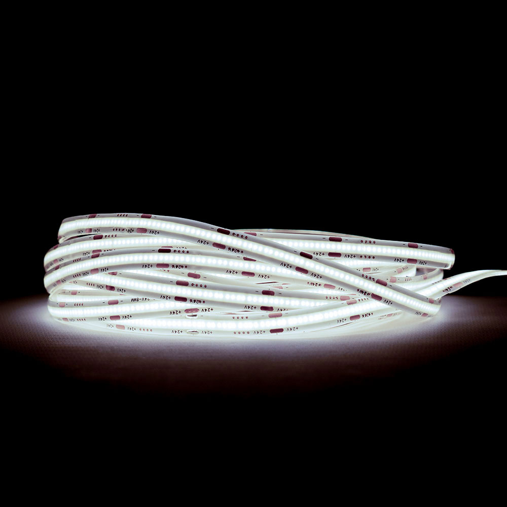 PURPL COB Led Strip - 5m - 512 LED's p/m - 24V - 6000k Koud Wit - IP20, foto 4 van 6