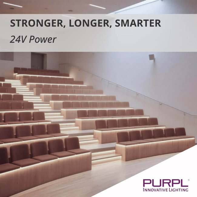 PURPL COB Led Strip - 5m - 512 LED's p/m - 24V - 6000k Koud Wit - IP20