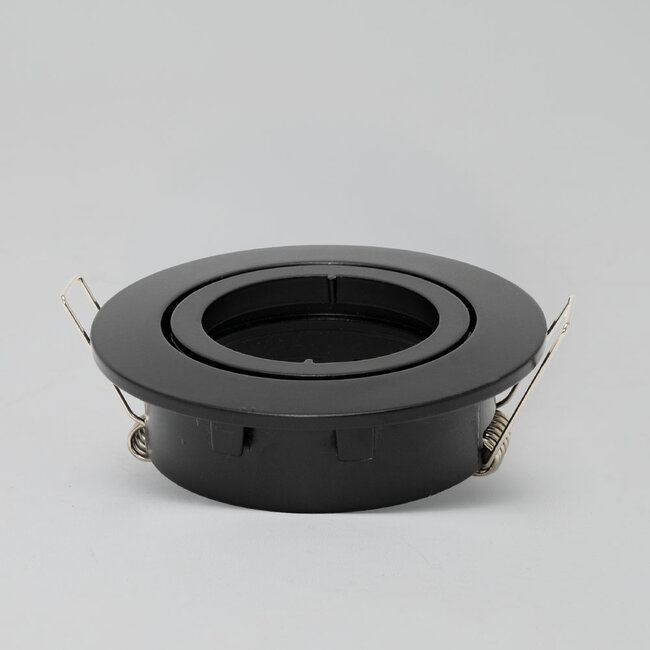 PURPL LED GU10 spot inbouw armatuur - Zink - Ø83mm - Zwart - Kantelbaar IP20 Rond