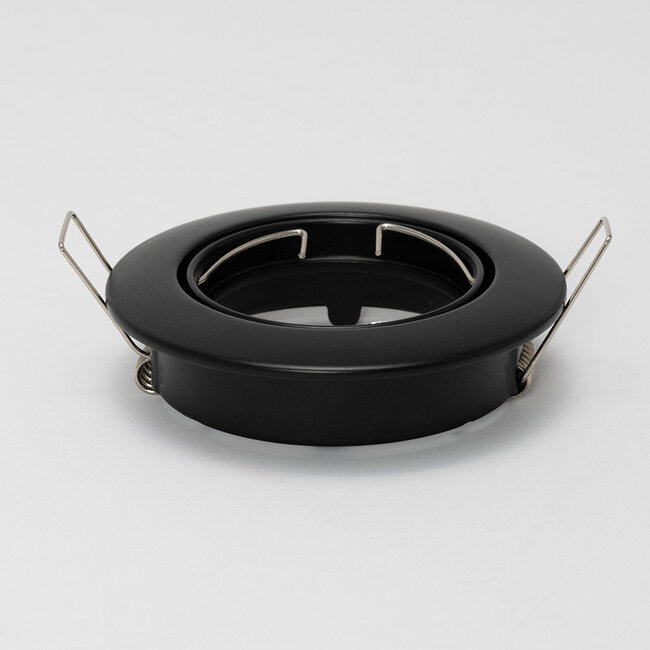 PURPL LED GU10 spot inbouw armatuur - Alu - Ø84mm - Zwart - Kantelbaar IP20 Rond