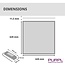 PURPL LED Paneel - 62x62 - 6000K Koud wit - 33W - 3300 lm -100 lm/W - UGR<22 - Flikkervrij - Edge-lit